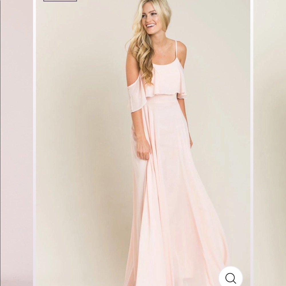 Morning lavender petite maxi dress, blush, size XS